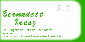 bernadett kresz business card